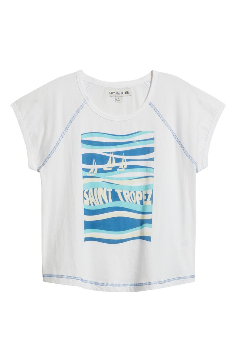 CITY BLUES Raglan Sleeve Graphic T-Shirt, Alternate, color, 