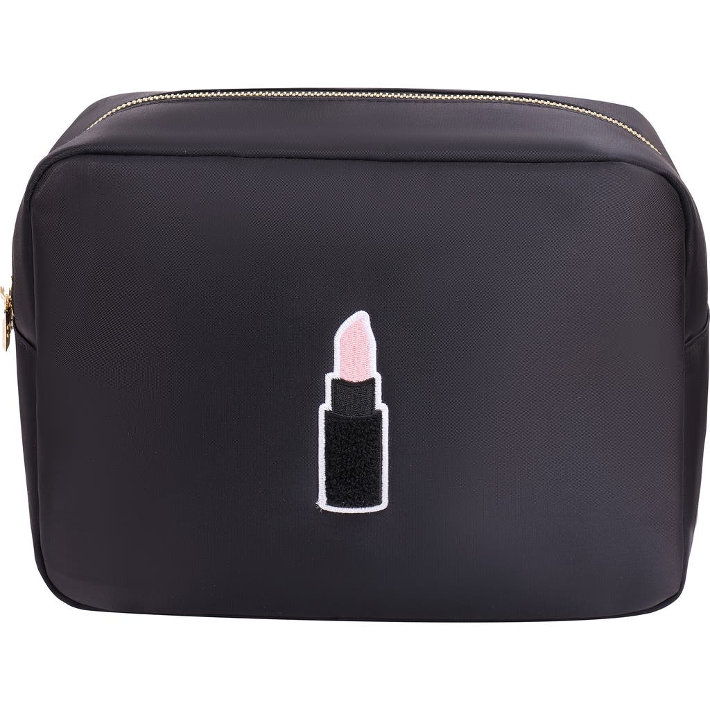Bloc Bags Xl Lipstick Patch Cosmetic Bag With Insert In Black