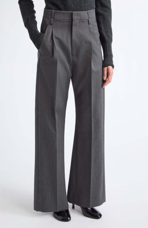 Ethel Wide Leg Virgin Wool Trousers