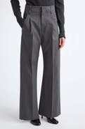 Victoria Beckham Ethel Wide Leg Virgin Wool Trousers