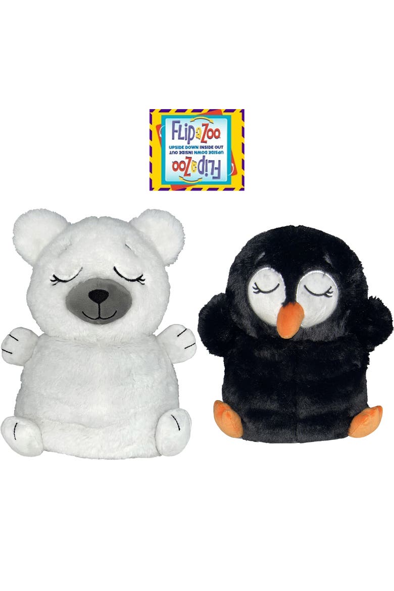Upside Down Inside Out Penguin To Bear 2 In 1 Animal Plush, Alternate, color, Multicolored