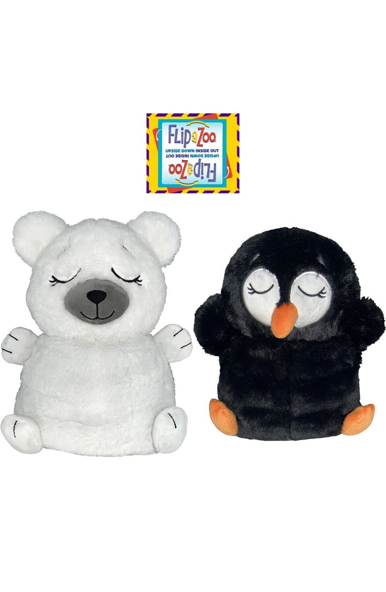 FlipaZoo Upside Down Inside Out Penguin To Bear 2 In 1 Animal Plush, Alternate, color, Multicolored