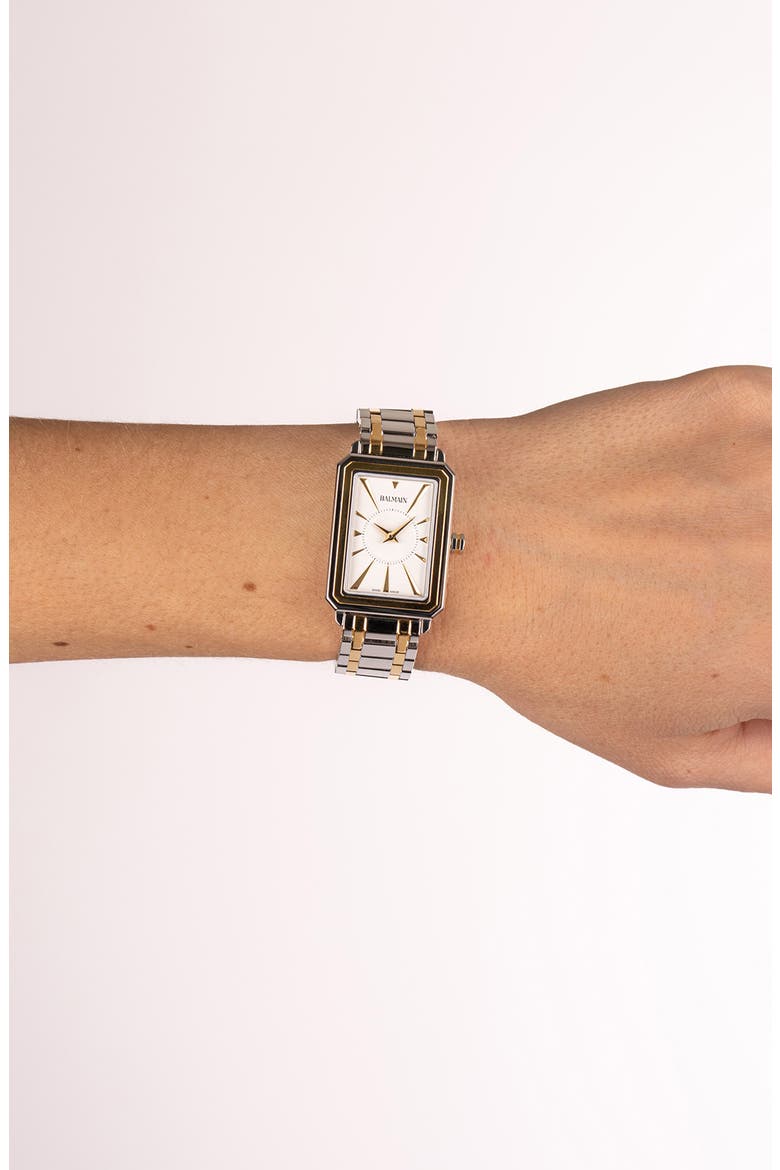 Eirini Bracelet Watch, 25mm x 33mm, Alternate, color, BICOLOR STAINLESS STEEL AND Y