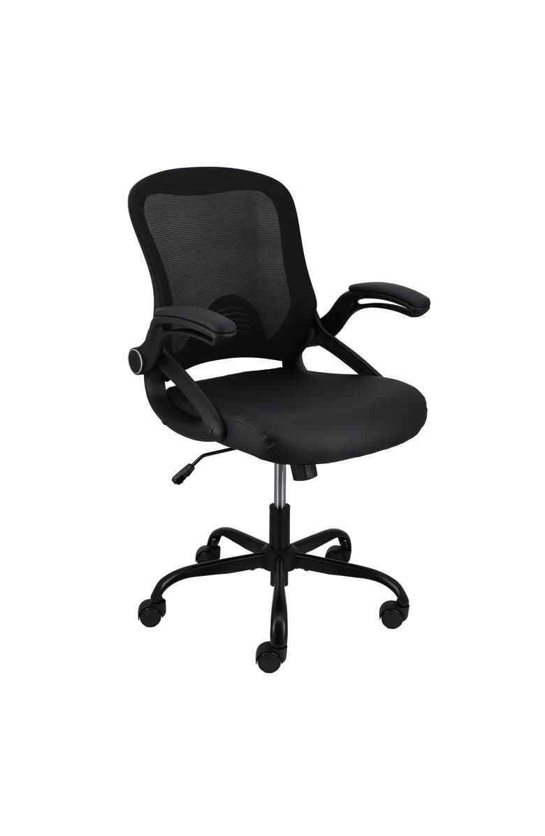 Elama Mid Back Adjustable Office Chair, Main, color, Black