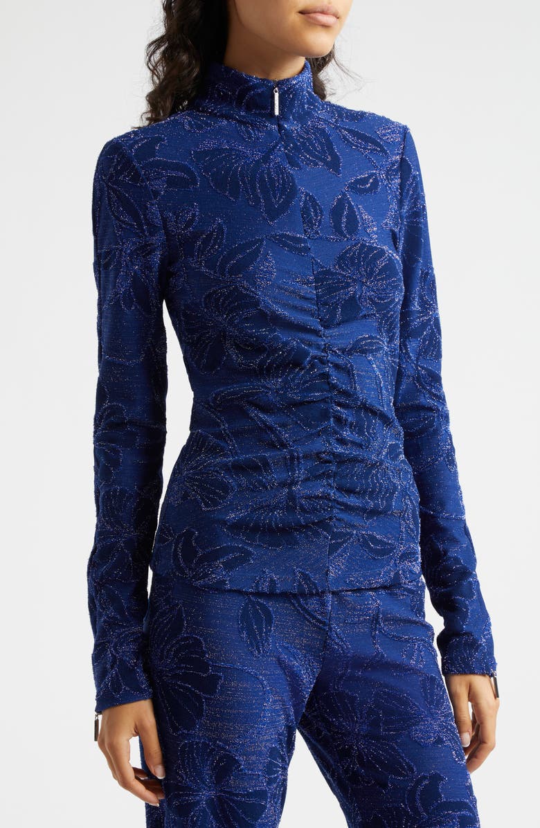 Stine Goya Metallic Floral Jacquard Top, Alternate, color, 