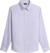 Theory Irving Solid Linen Button-Up Shirt