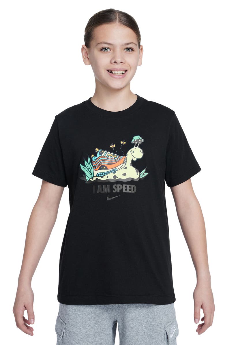 Nike Kids' Sportswear Cotton Graphic T-Shirt, Main, color,