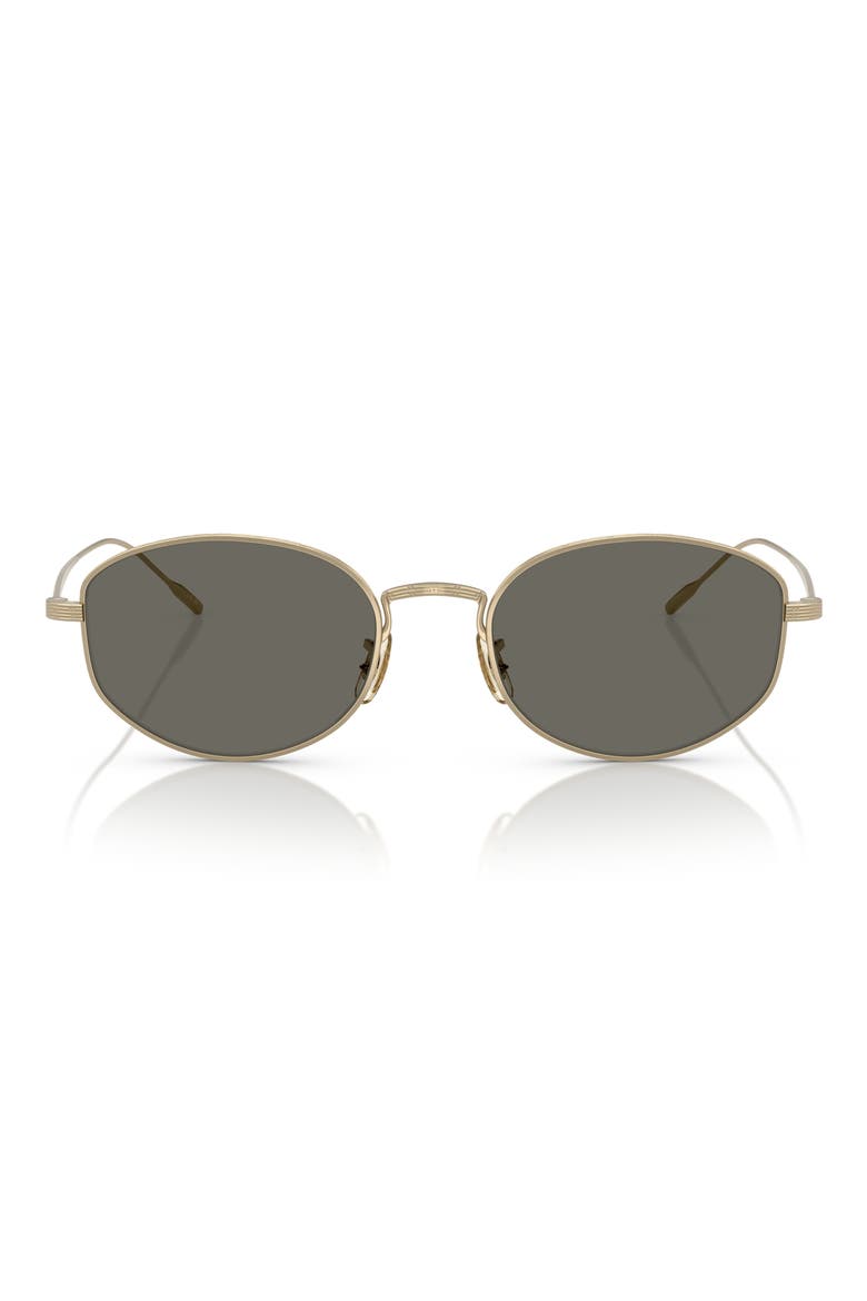 51mm Oval Sunglasses, Main, color, GOLD GREY