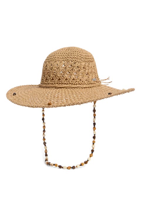 Beaded Straw Hat