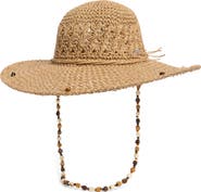 Steve Madden Beaded Straw Hat