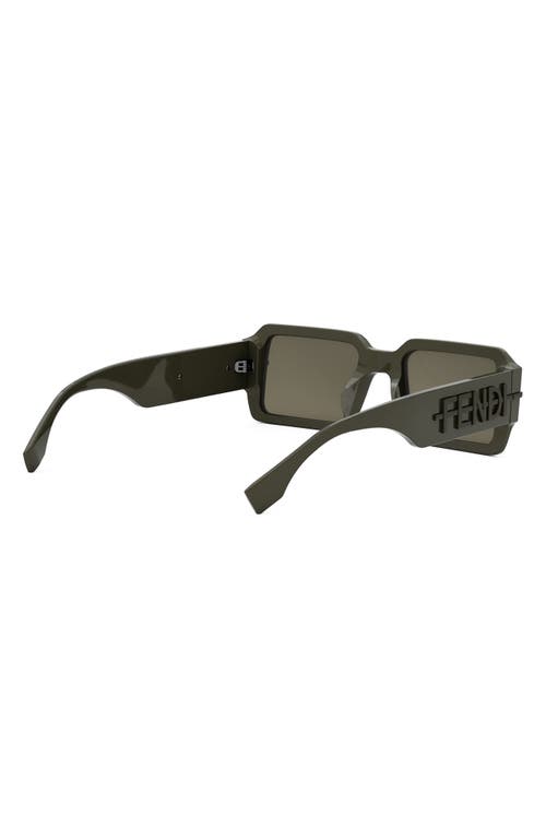 Fendi Eyewear Rectangle Frame Sunglasses In Gray