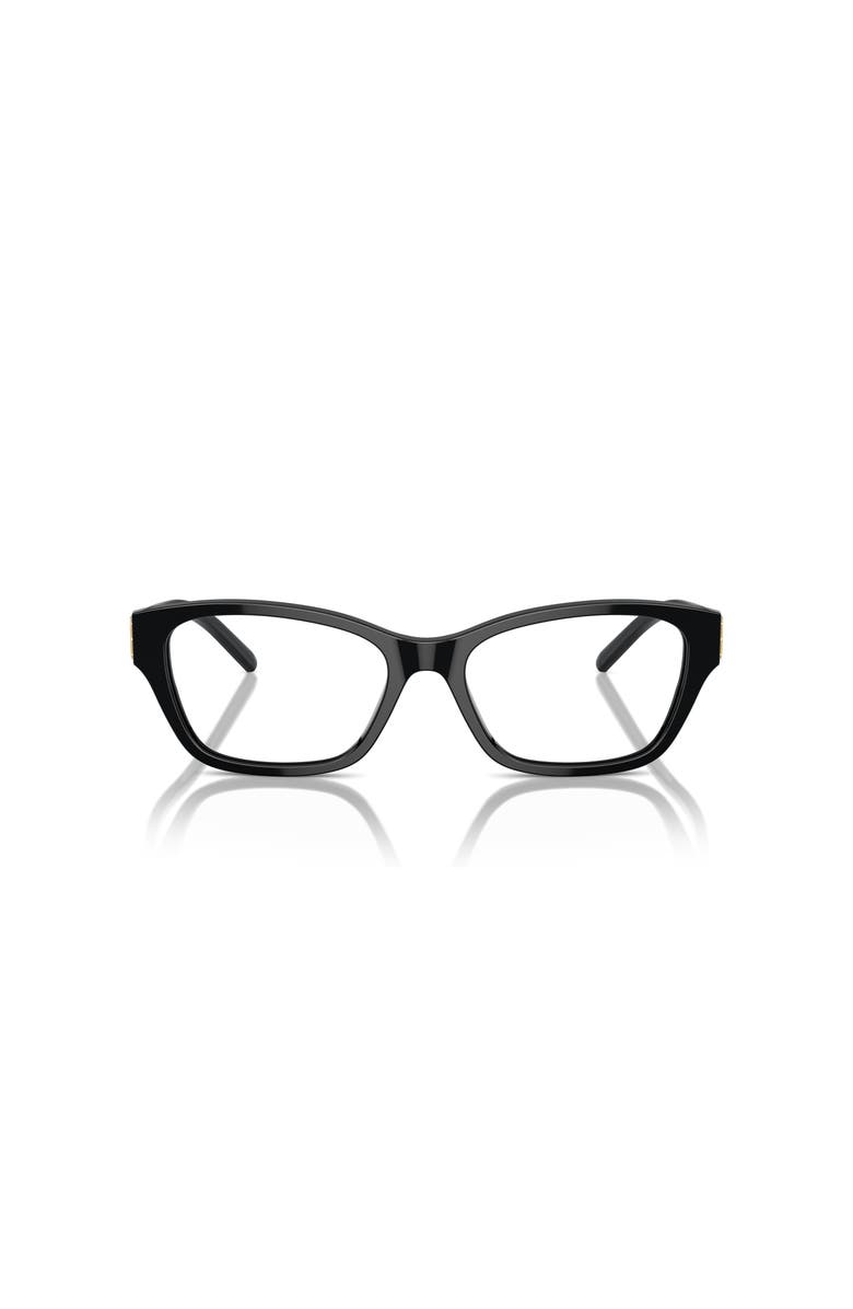Tory Burch 52mm Rectangle optical glasses, Alternate, color, Black