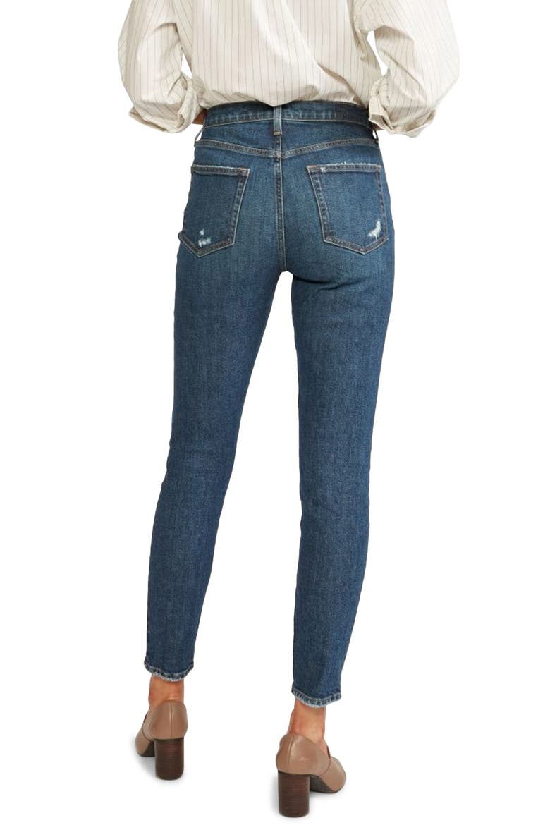Giselle Distressed HIgh Waist Skinny Jeans, Alternate, color, ELDER CREEK