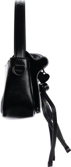Micro Multipocket Crinkled Leather Handbag