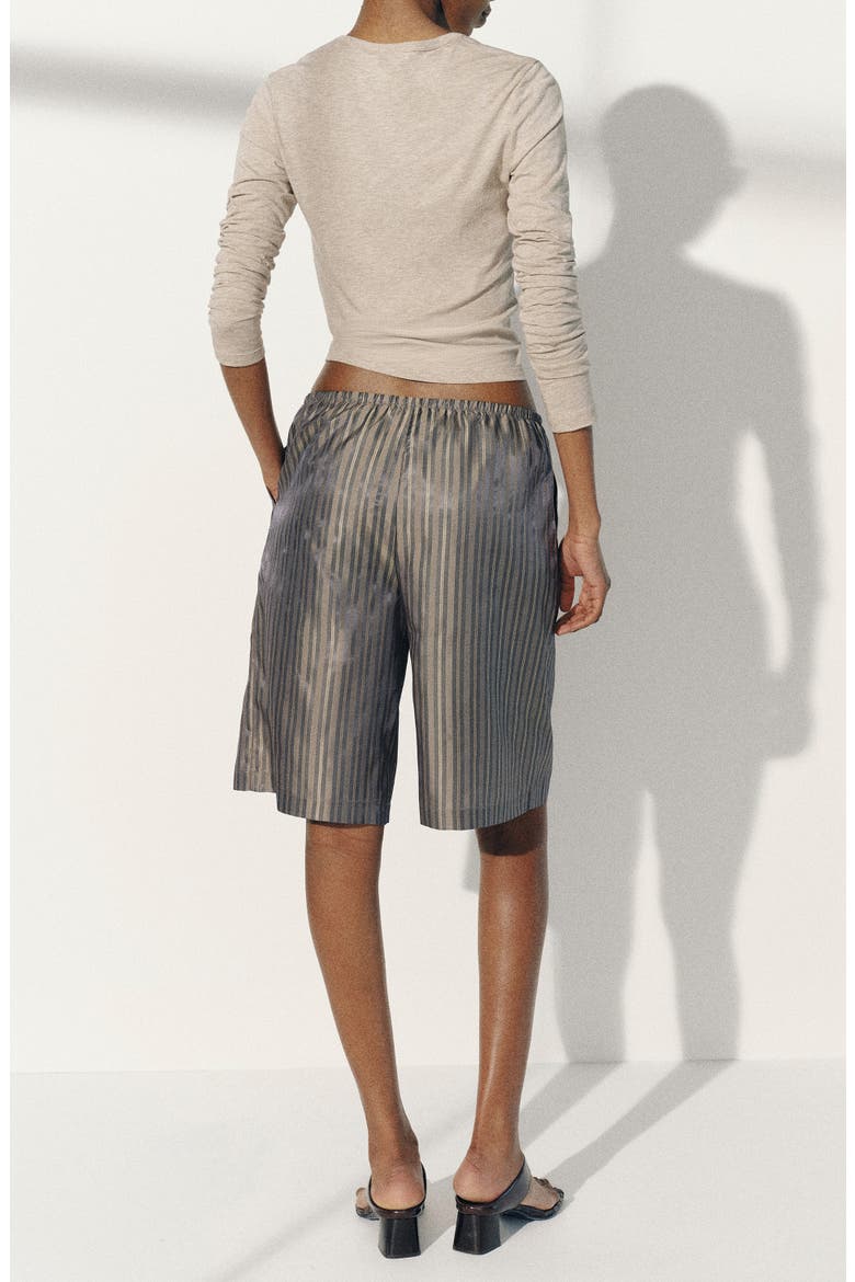 Sandy Striped Shorts, Alternate, color, GRAPHITE
