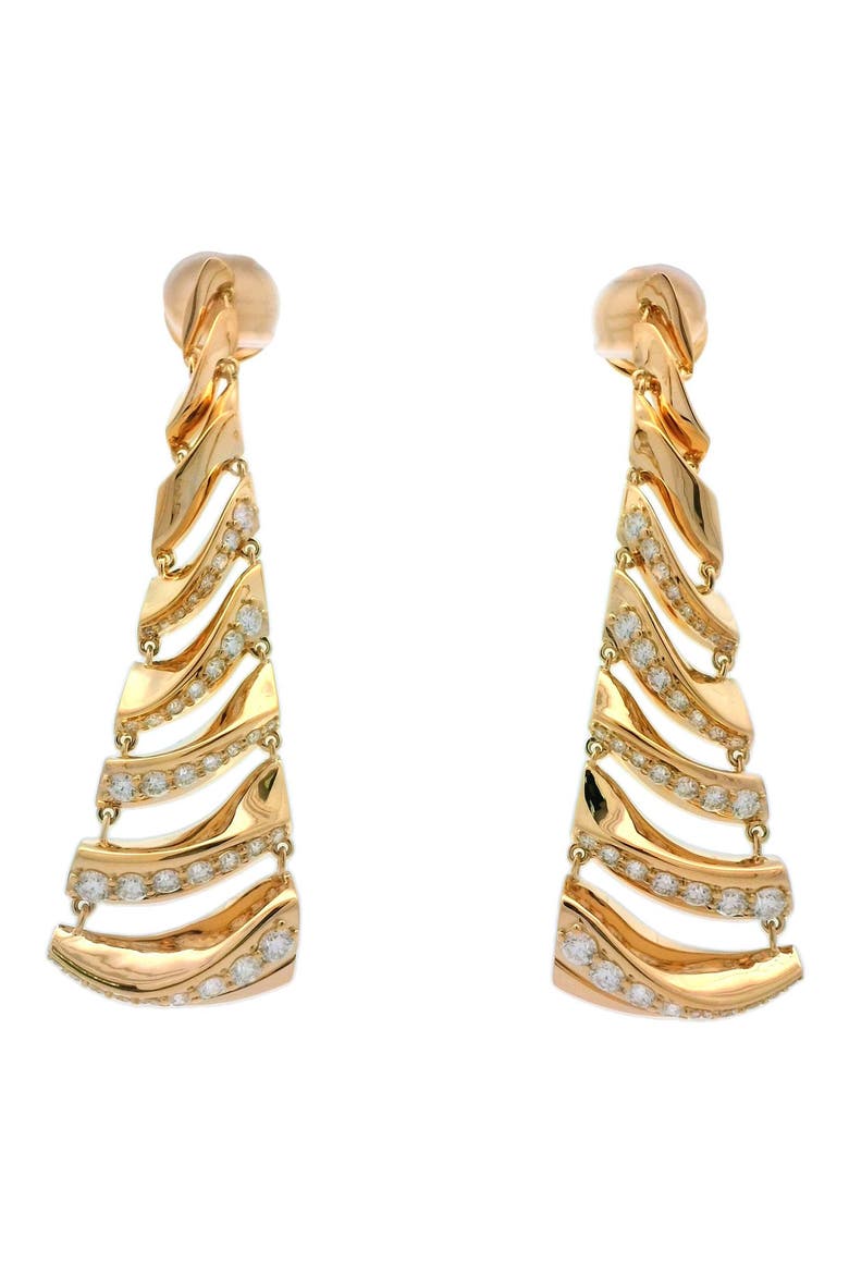 Dunas 18K Gold & Diamond Spiral Drop Earrings, Main, color, YELLOW GOLD