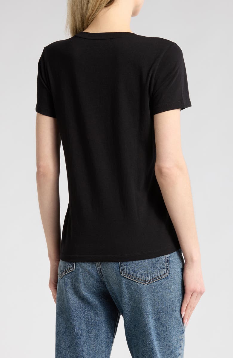Madewell Softfade V-Neck Tee, Alternate, color, Jet Black