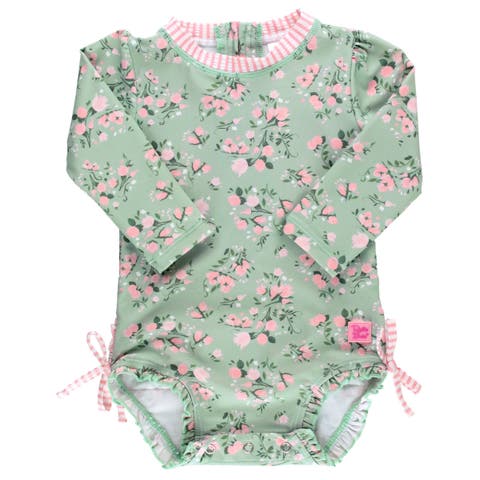 Baby Girls Long Sleeve UPF50+ One Piece Rash Guard