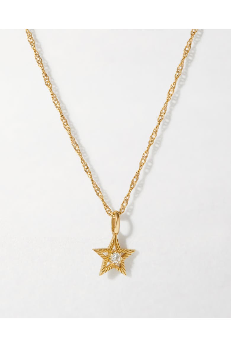 Star Diamond Pendant Necklace, Main, color, Star