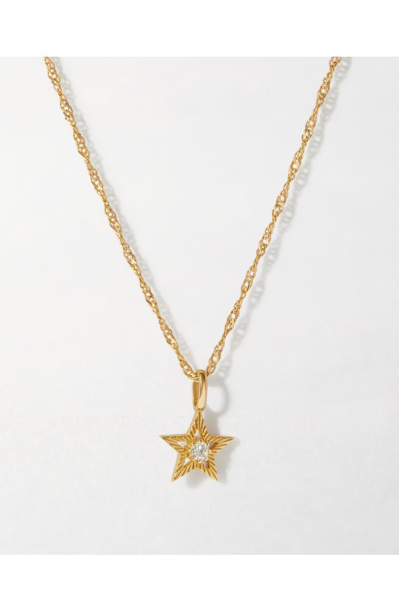 Edge of Ember Star Diamond Pendant Necklace, Main, color, Star