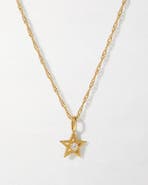 Edge of Ember Star Diamond Pendant Necklace