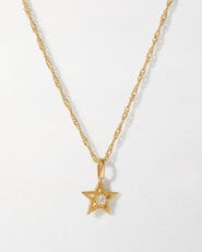 Edge of Ember Star Diamond Pendant Necklace