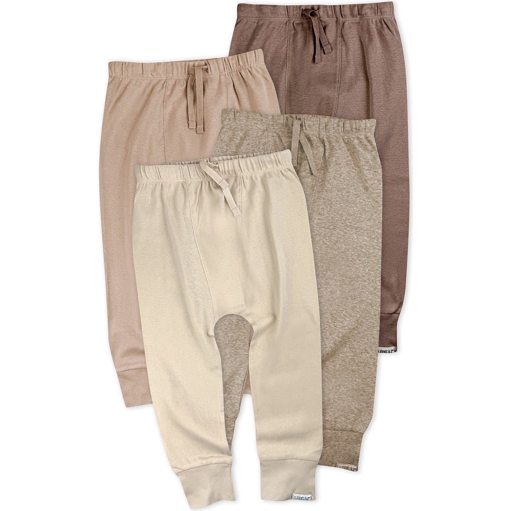 Butterblu Kids' Jordan Assorted 4-pack Organic Cotton Joggers In Multi