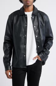 RtA Parlan Faux Leather Shacket
