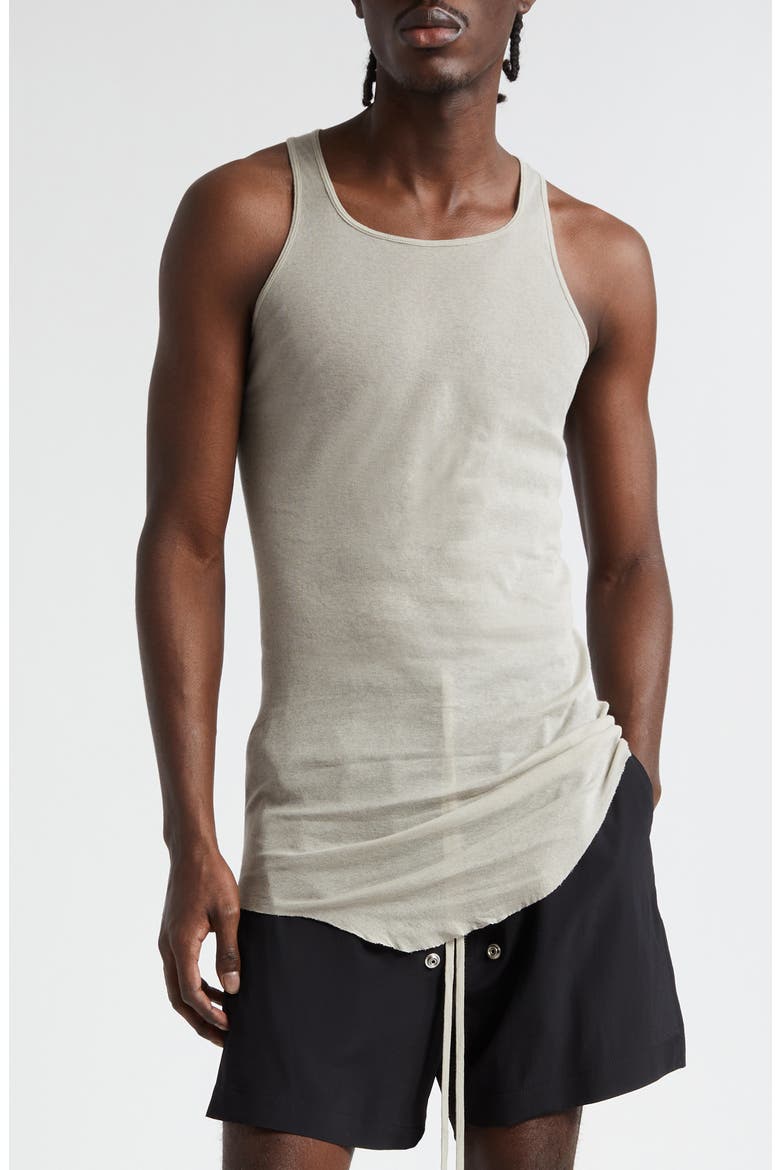 Longline Cotton Tank Top, Main, color, PEARL