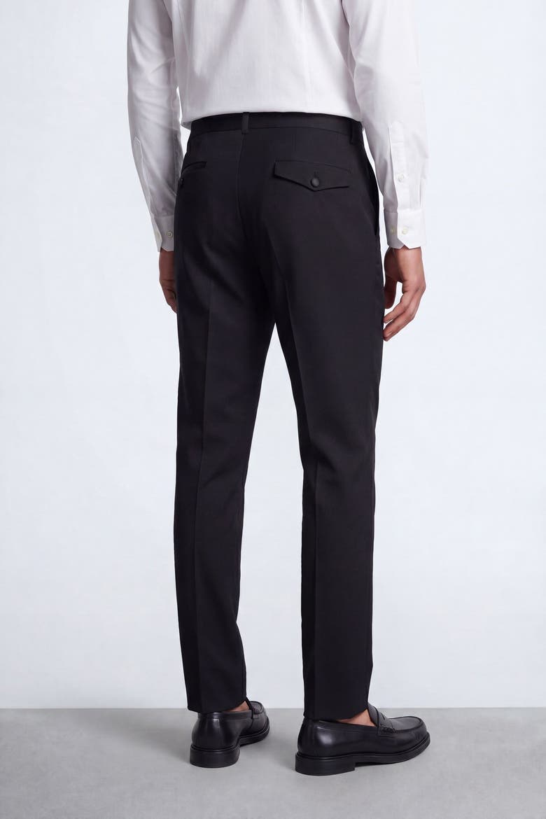 Kingdon Slim Fit Tuxedo Trousers, Alternate, color, Black