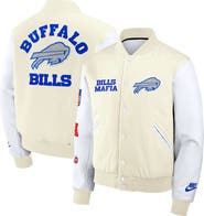 Nike Men's Nike White Buffalo Bills 2025 Rivalries Collection Full-Snap Varsity Jacket