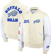 Nike Men's Nike White Buffalo Bills 2025 Rivalries Collection Full-Snap Varsity Jacket