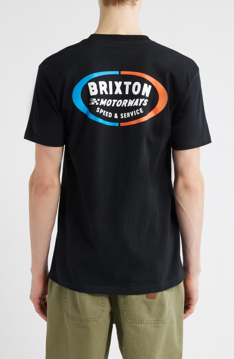 Brixton Rhett Cotton Graphic T-Shirt, Alternate, color, Black