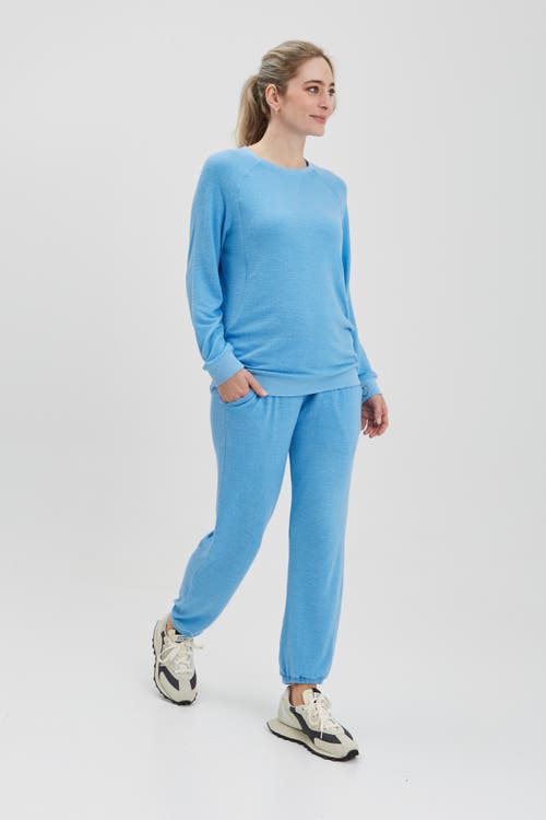 Nom Maternity Heart On My Sleeve Nursing Sweatshirt In Blue
