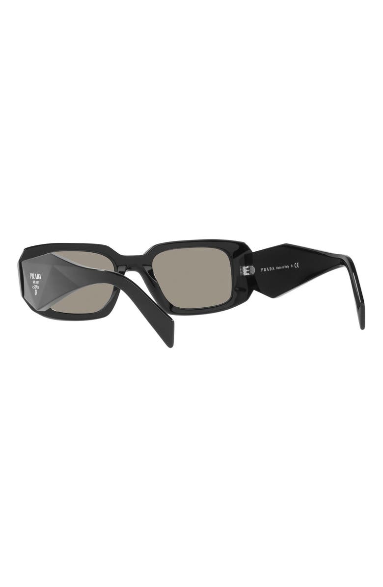Prada 51mm Mirrored Rectangular Sunglasses, Alternate, color, 