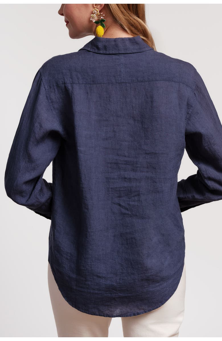 Frances Valentine Perfect Button Down, Alternate, color, Navy