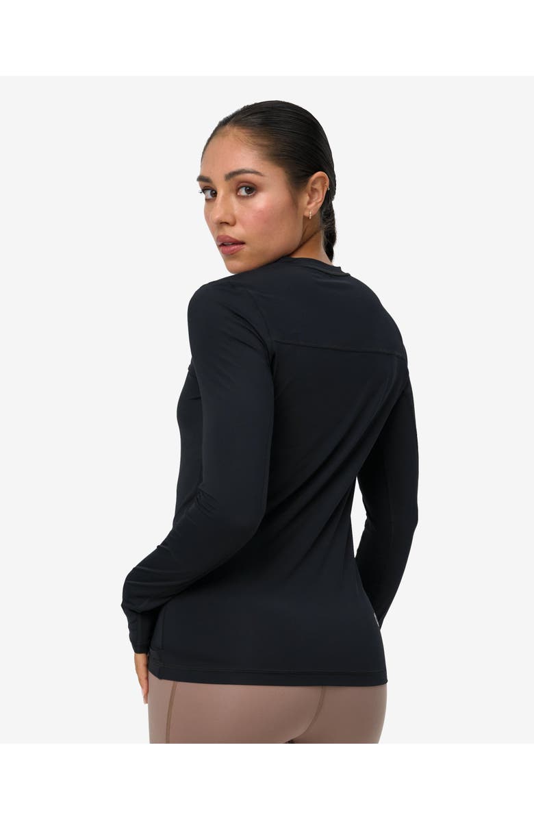 BloqUV Women's Performance Quarter Zip Long Sleeve Crew Shirt, Alternate, color, Black