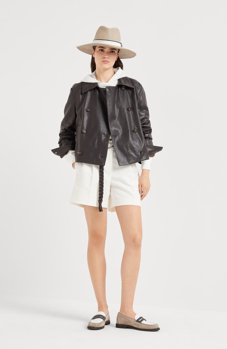 Brunello Cucinelli Faux Layered sweatshirt with monili, Alternate, color,