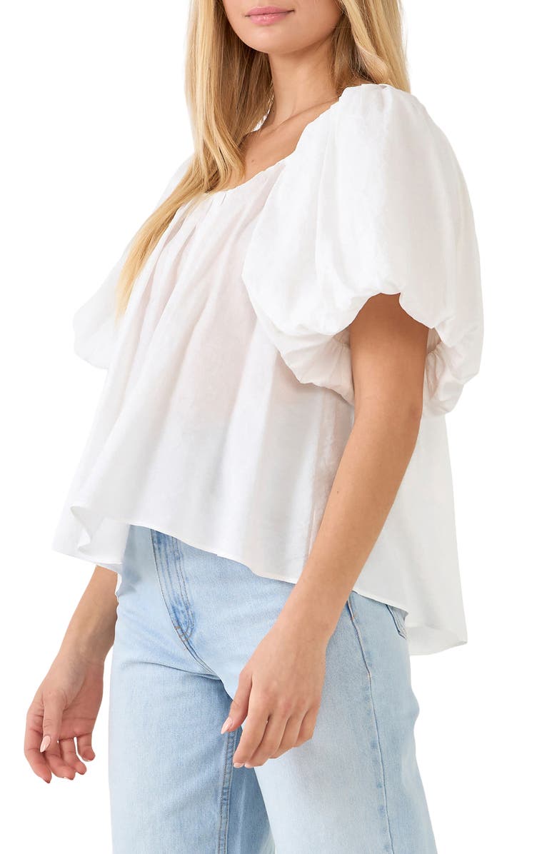 Endless Rose Pleated Puff Sleeve Blouse, Alternate, color, 