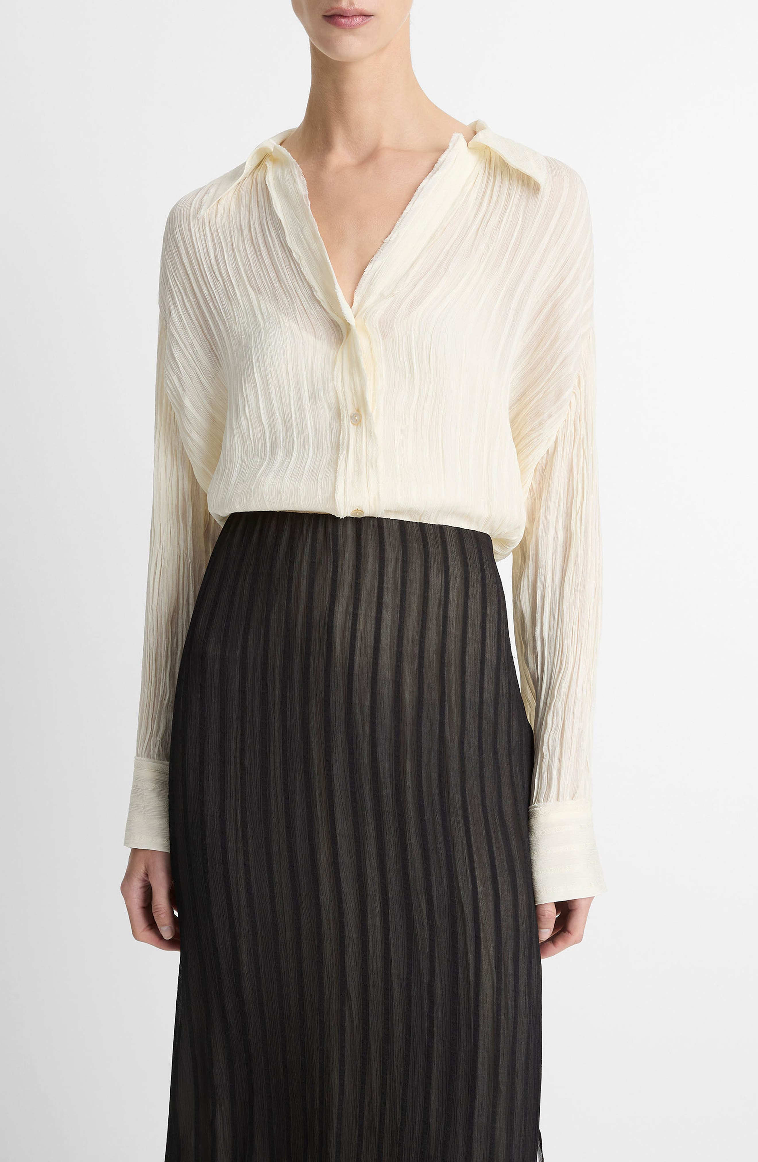 Vince Crushed Stripe Shirt