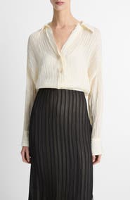 Vince Crushed Stripe Shirt
