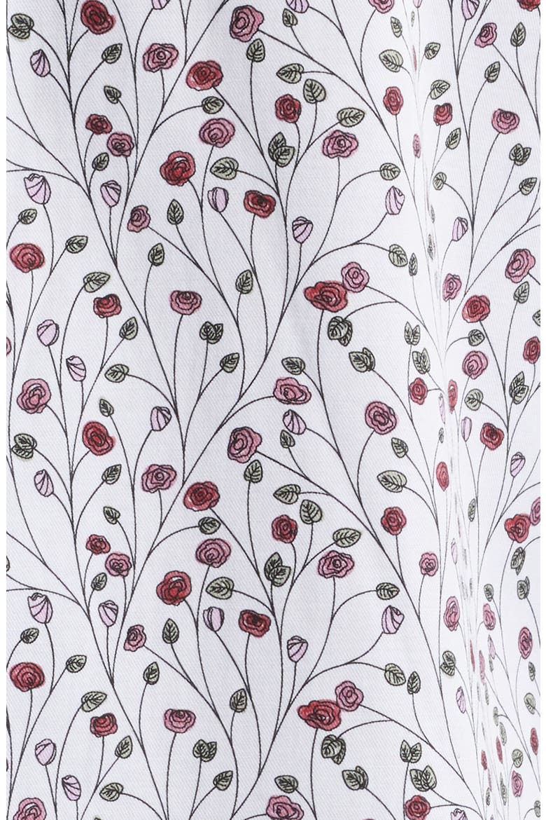 Flower Garden Print Button-Up Shirt, Alternate, color, BERRY