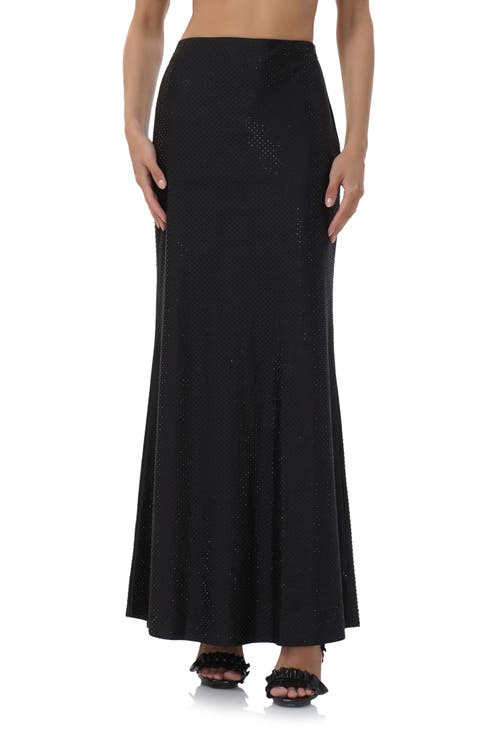 Tegan Metal Stud Jersey Maxi Skirt