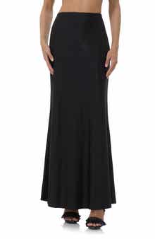 AFRM Tegan Metal Stud Jersey Maxi Skirt