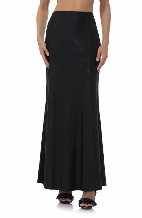 AFRM Tegan Metal Stud Jersey Maxi Skirt
