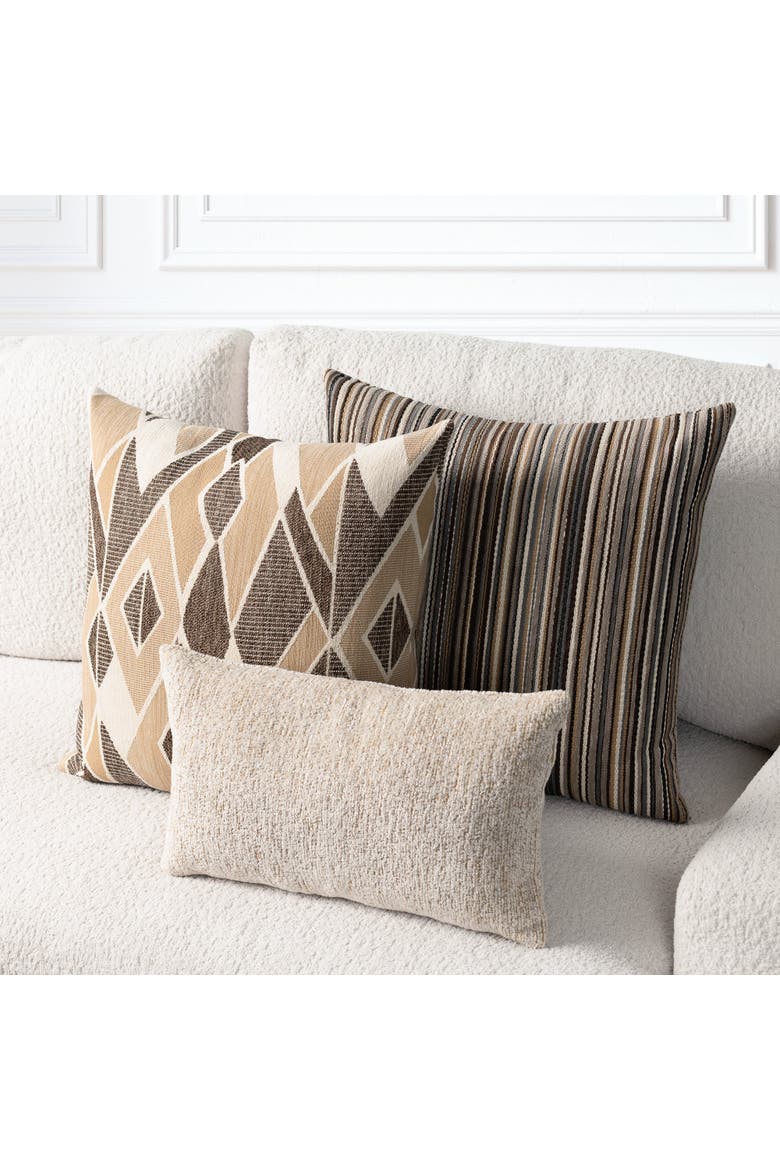 Facet Chenille Indoor & Outdoor Woven Accent Pillow & Insert, Alternate, color, Tiger's Eye