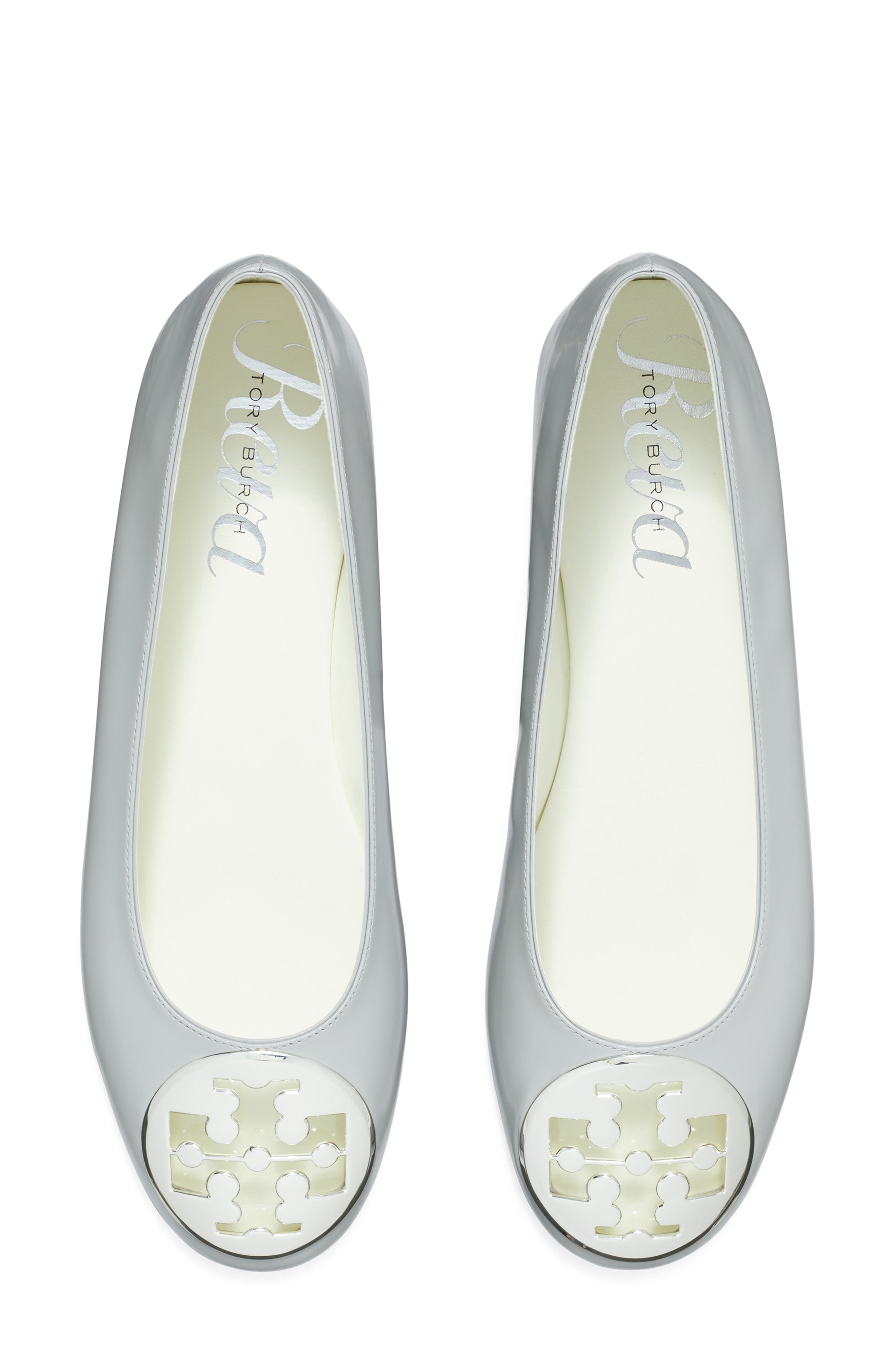 Tory Burch 
Reva
 Ballerina Flat, Alternate, color, Loutre Gray