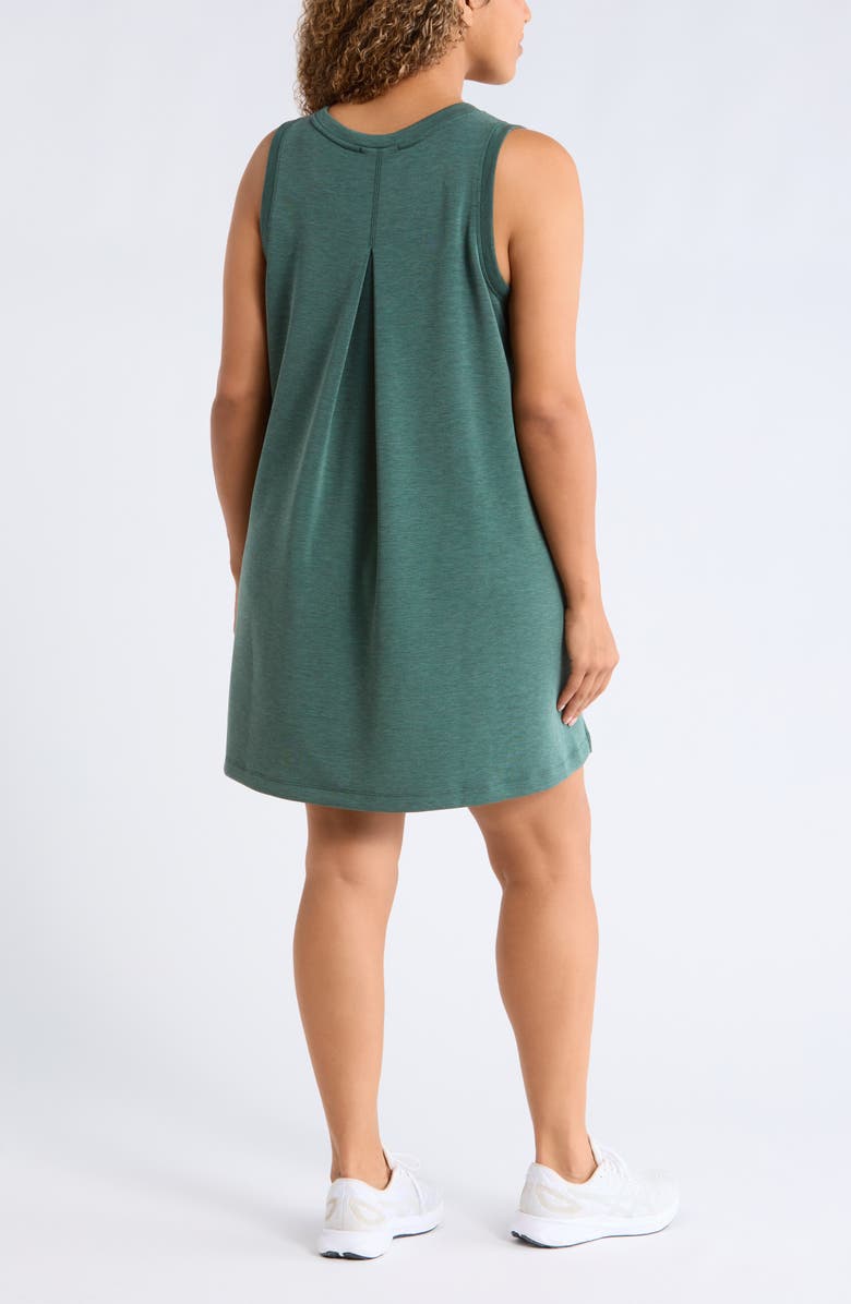 Zella Soft Luxe Tank Dress, Alternate, color, Green Balsam Heather