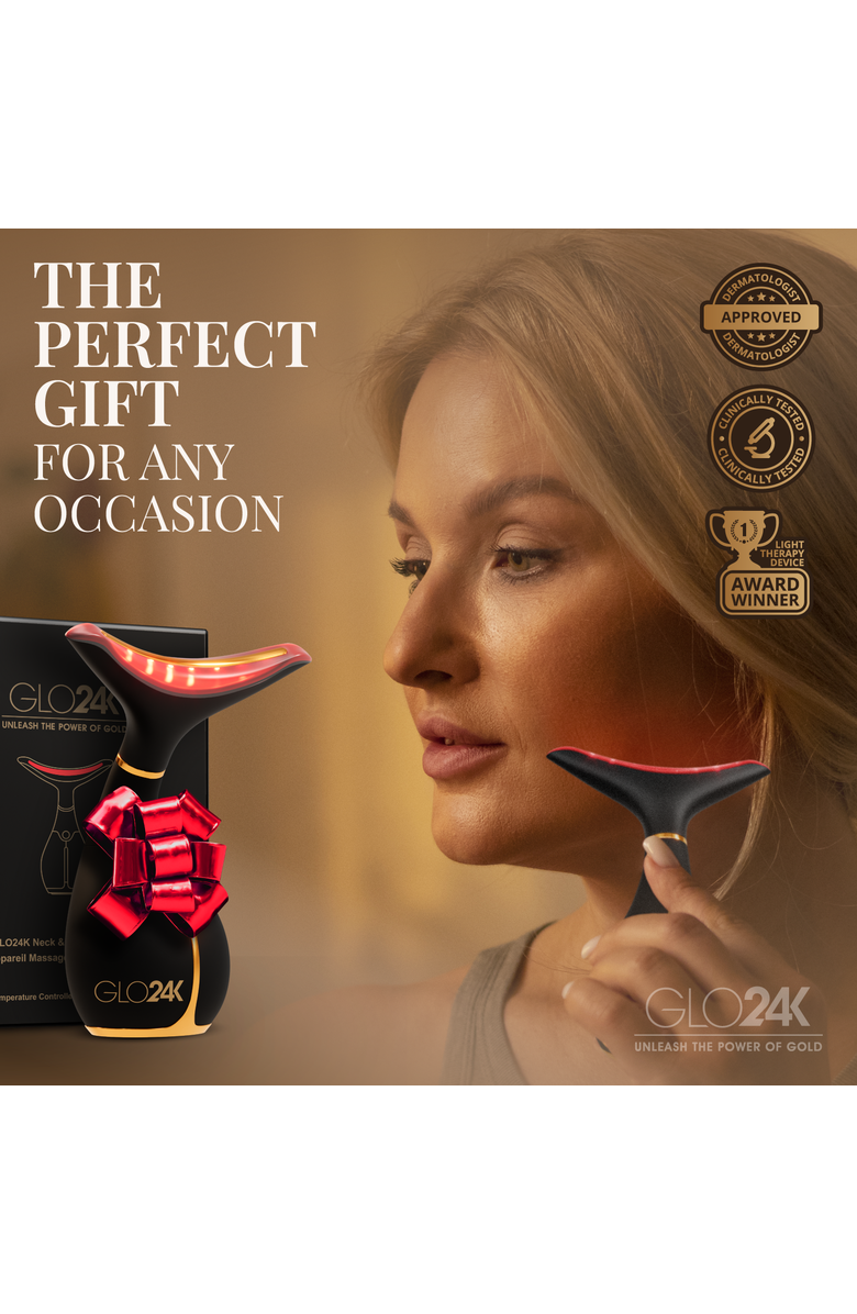 GLO24K UNLEASH THE POWER OF GOLD Skin Rejuvenation Beauty Device for Face and Neck, Alternate, color, Na