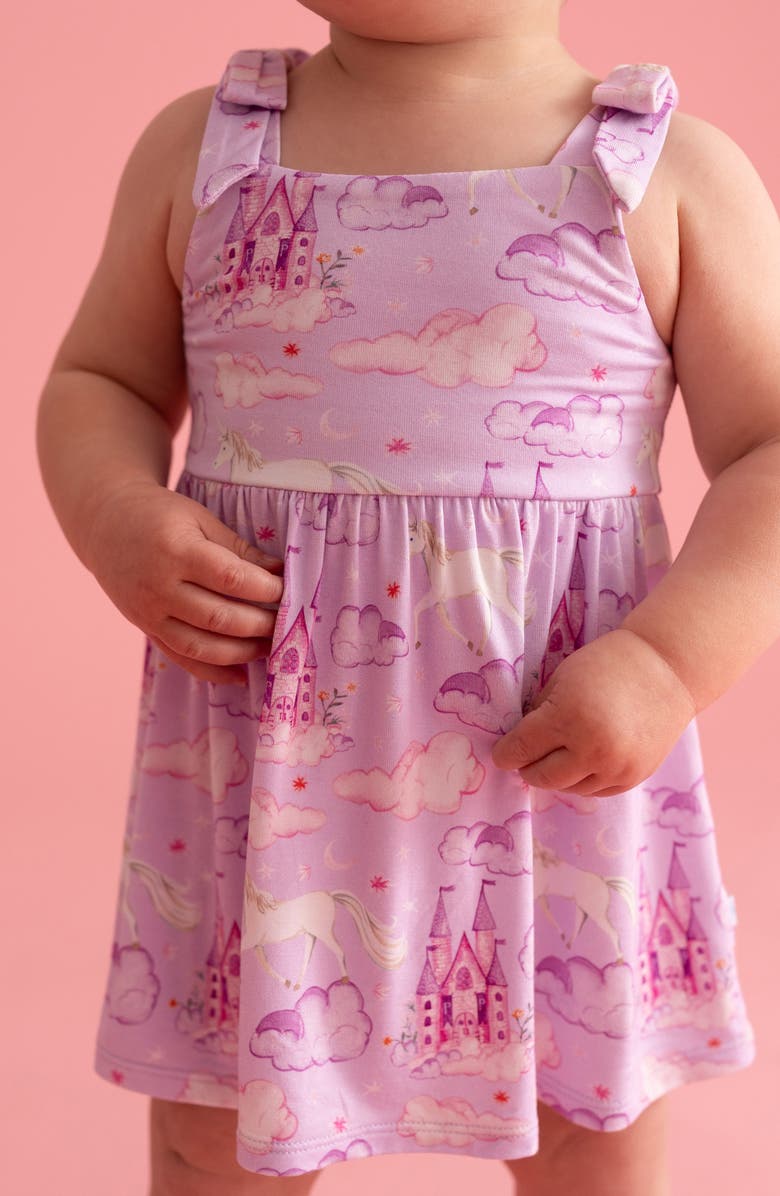 Posh Peanut Flutter Babydoll Skirted Bodysuit, Alternate, color, Pink